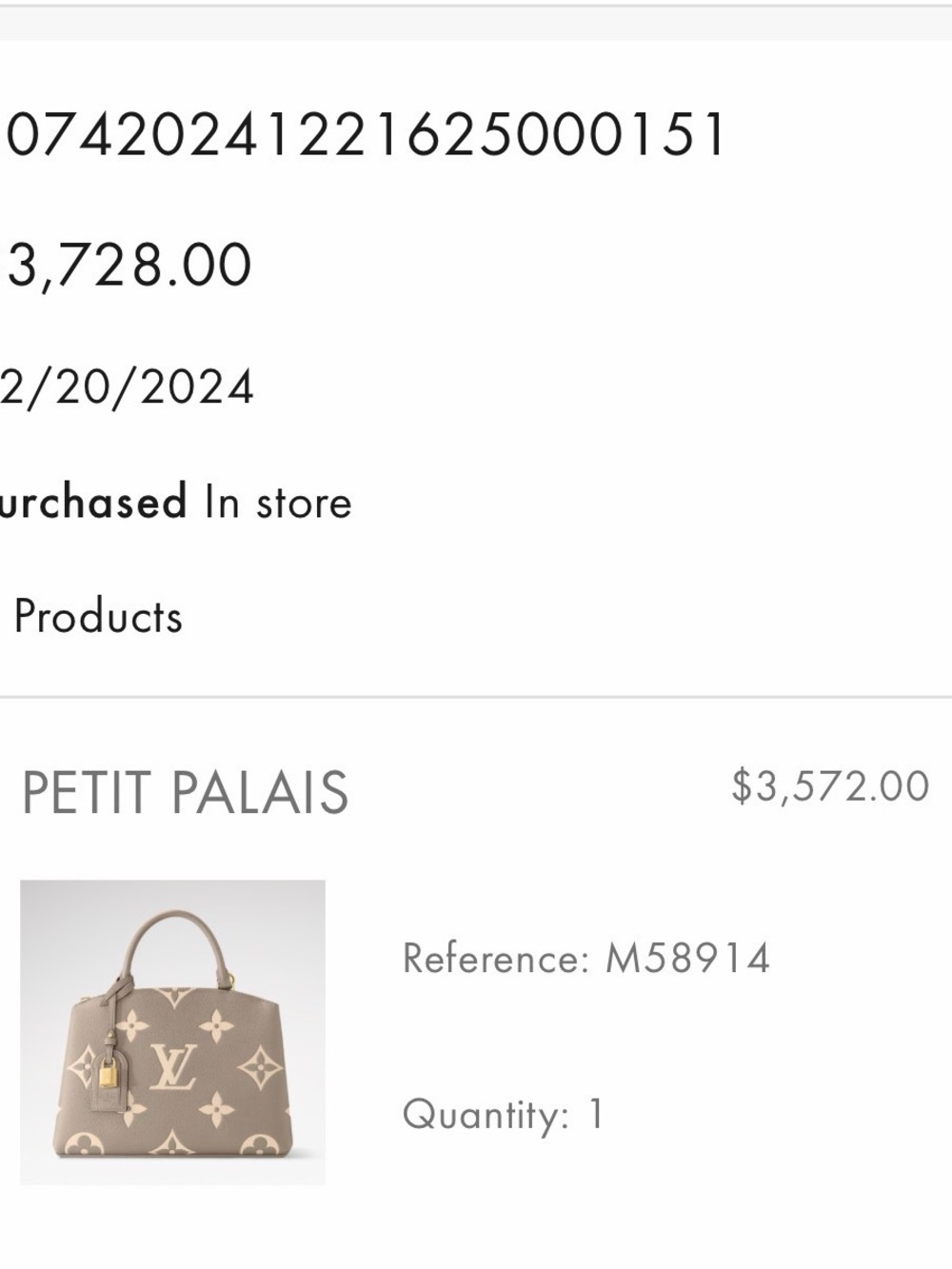 Louis Vuitton Petit Palais Taupe and Cream Monogram satchel with Gold Hardware - Picture 13 of 14